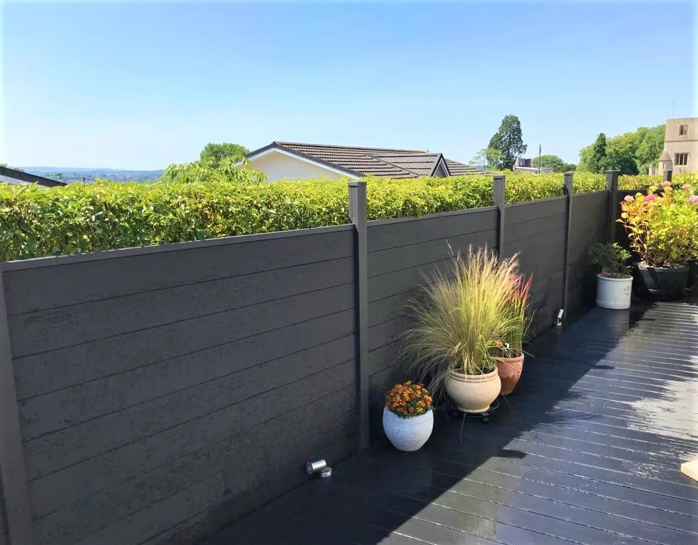 garden with composite fencing